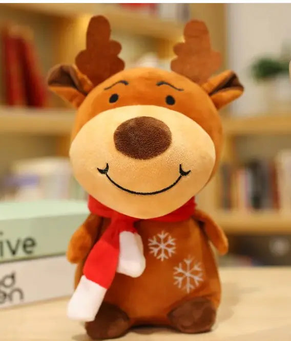 Snuggly Santa Elk Christmas Toy