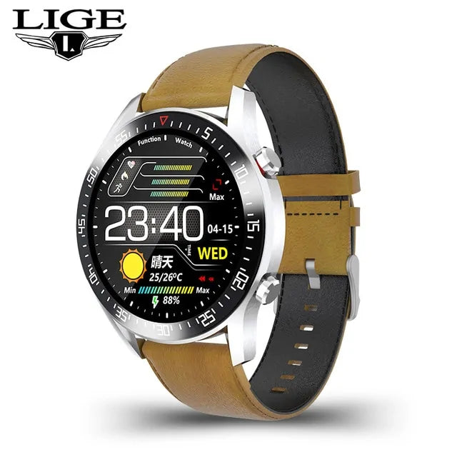 LIGE Steel Band Waterproof Smart Watch