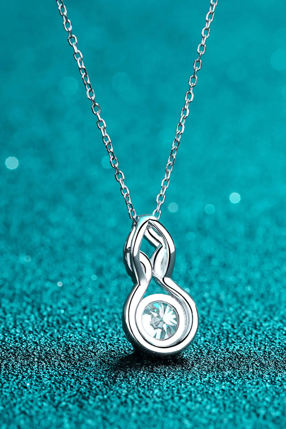 One Carat Moissanite Pendant Necklace