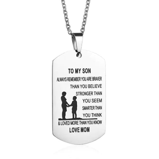 Elegant Steel Chain Son Necklace