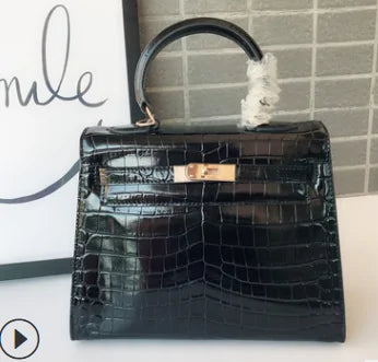 The Los Angeles Genuine Cow Leather Crocodile Bag