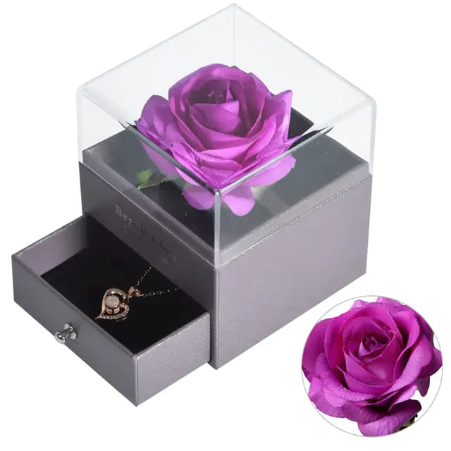Forever Rose Love Necklace Set