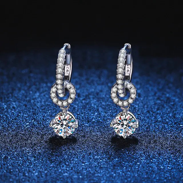 Our Most Stunning Genuine Moissanite Drop Earrings