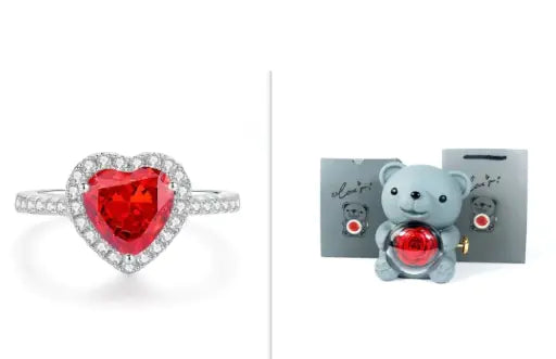 Everlasting Rose & Teddy Bear Gift Set