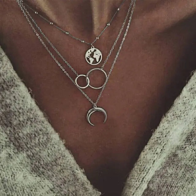 Glamorous Versatile Square Crystal Necklace Set