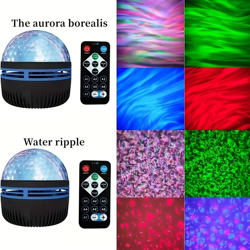 Aqua Glow LED Water Pattern Starry Sky Light