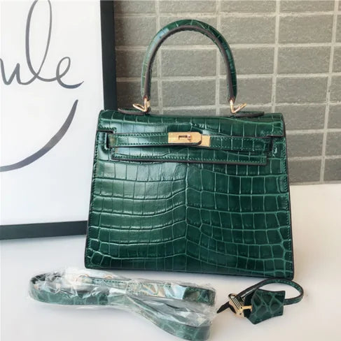 The Los Angeles Genuine Cow Leather Crocodile Bag