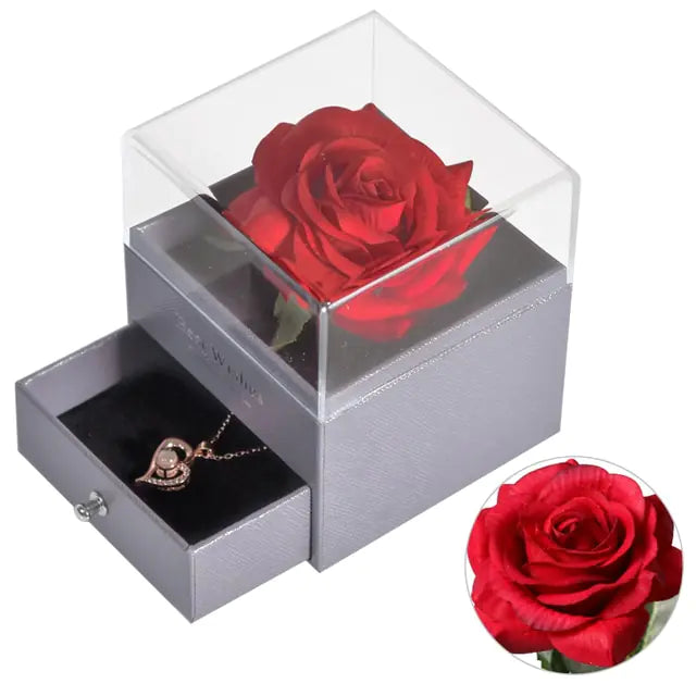 Forever Rose Love Necklace Set