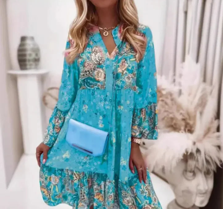 Flirty Flare Printed Dress