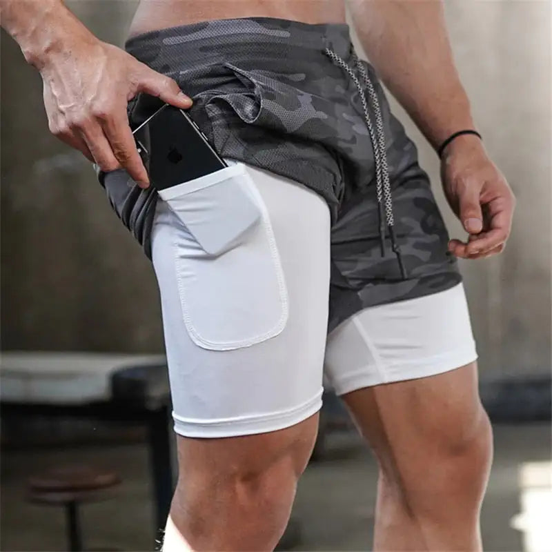 CamoRunner Dual-Layer Shorts