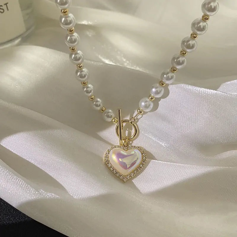 Elegant Pearl Beaded Necklace