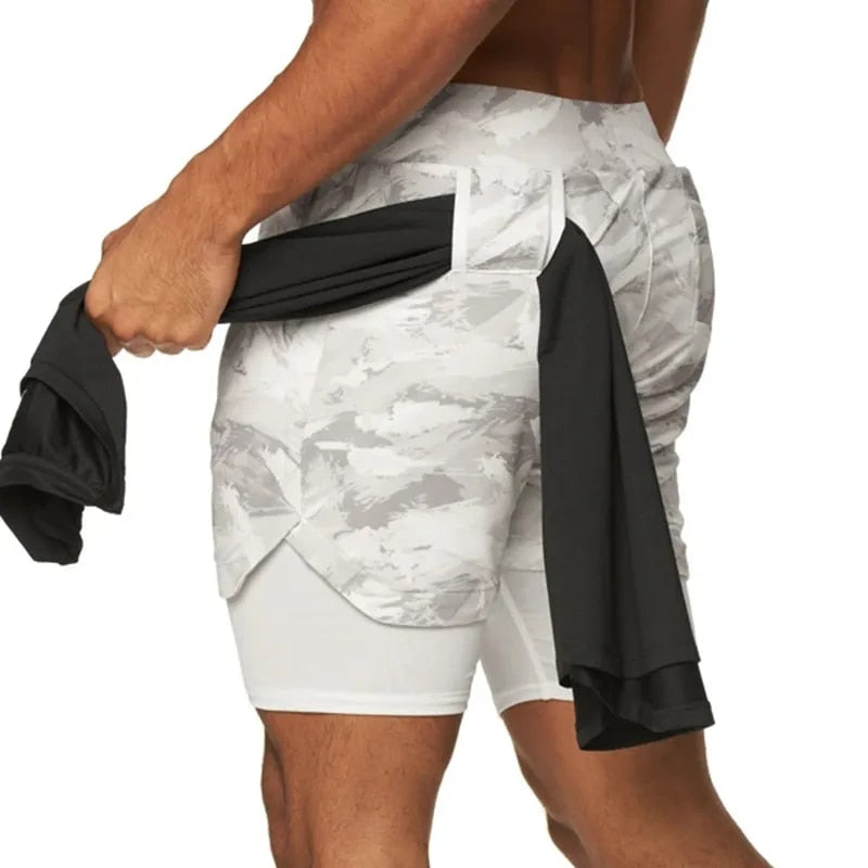 CamoRunner Dual-Layer Shorts