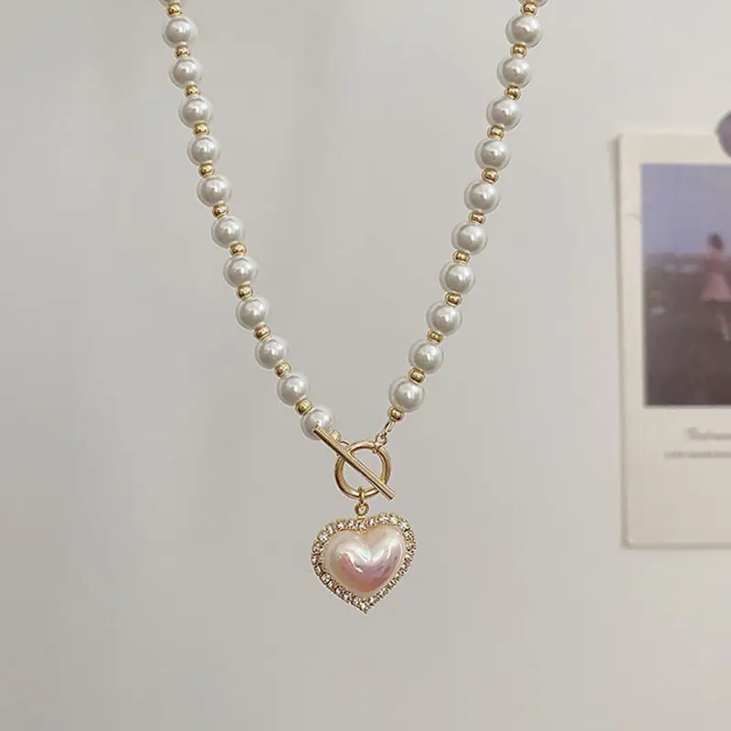 Elegant Pearl Beaded Necklace