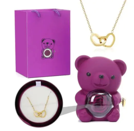 Everlasting Rose & Teddy Bear Gift Set