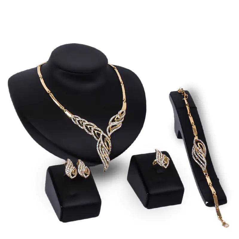 Gold Indian Bridal Jewelry Sets - Mix Style Gold Indian Bridal Jewelry Sets
