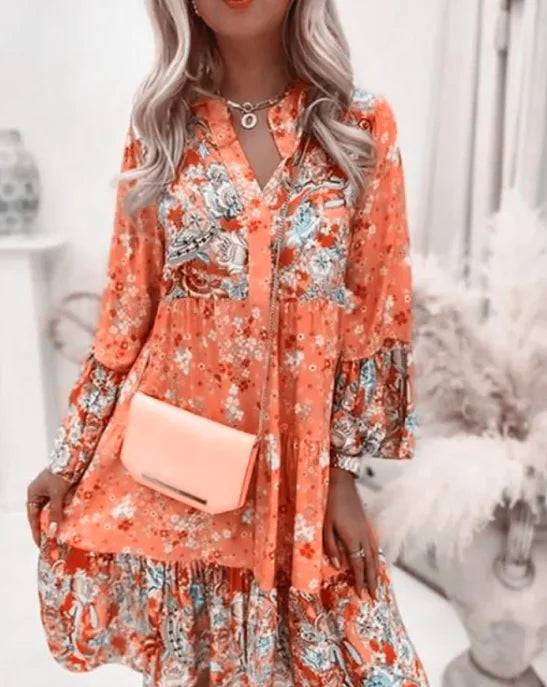 Flirty Flare Printed Dress