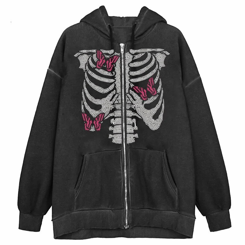 Street Chic Hip-Hop Butterfly Women's Hoodie