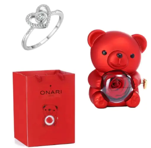 Everlasting Rose & Teddy Bear Gift Set