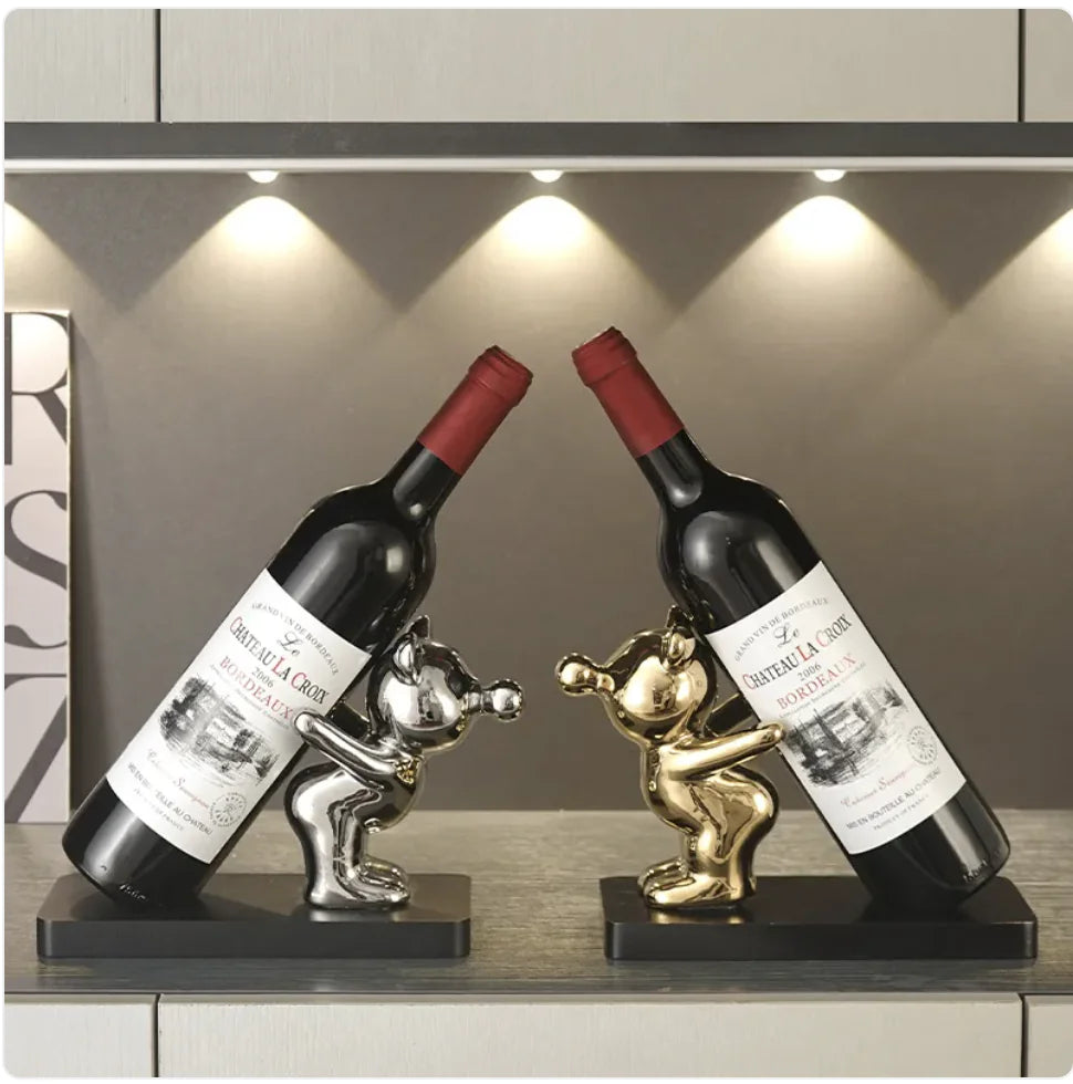 Unique Charm Bear Wine Holder
