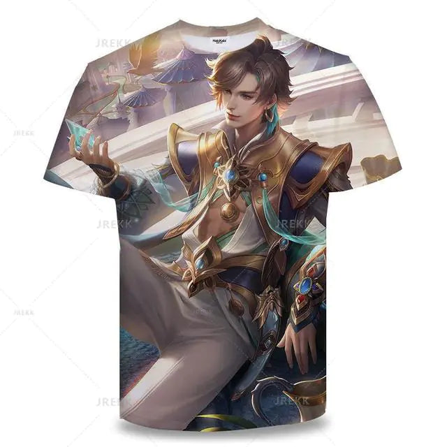 "King of Glory Unisex 3D Print Anime T-Shirt, Summer"