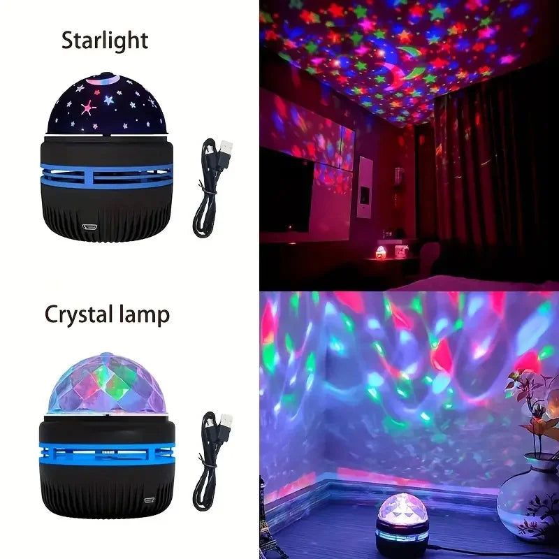 Aqua Glow LED Water Pattern Starry Sky Light