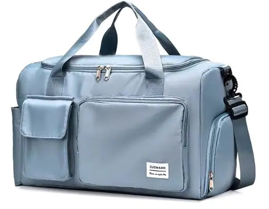 Stylish Versatile Lightweight Carry On Duffel Tote Bag with Dry Wet Separation Pocket, Travel Weekender Bag for Women and Men with Shoe Compartment
