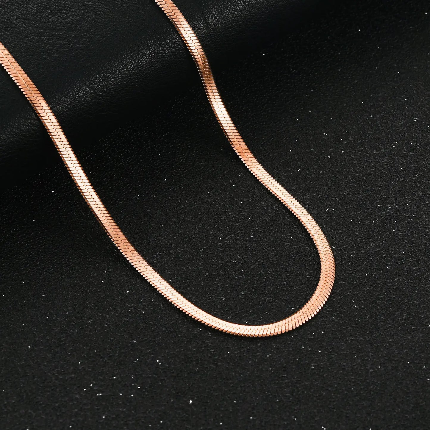 Unique Flat Gold Color Stainless Steel Necklace Blade Chain