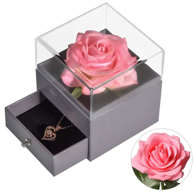 Forever Rose Love Necklace Set