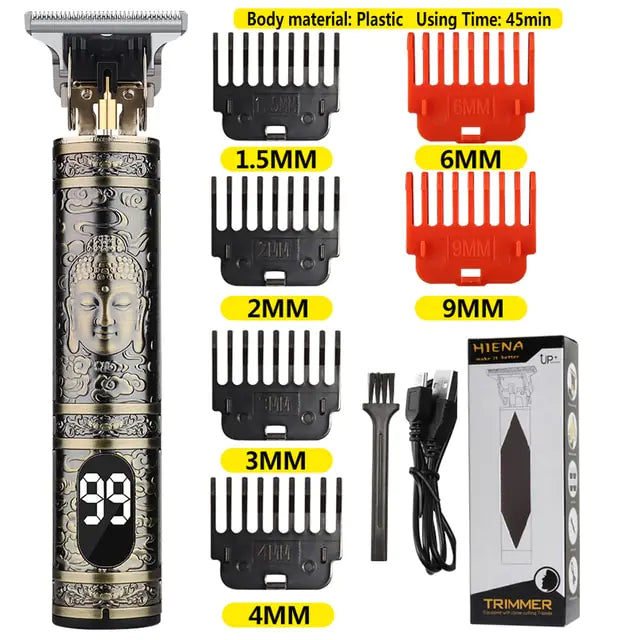 Vintage T9 Rechargeable Hair Clipper – Precision Trimmer & Shaver for Men