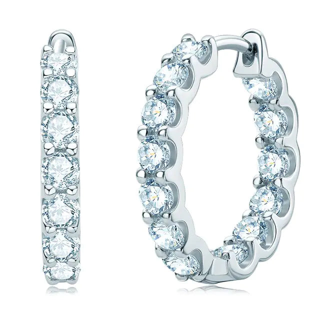 Sophisticated Moissanite Huggie Earrings