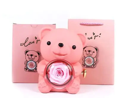 Everlasting Rose & Teddy Bear Gift Set