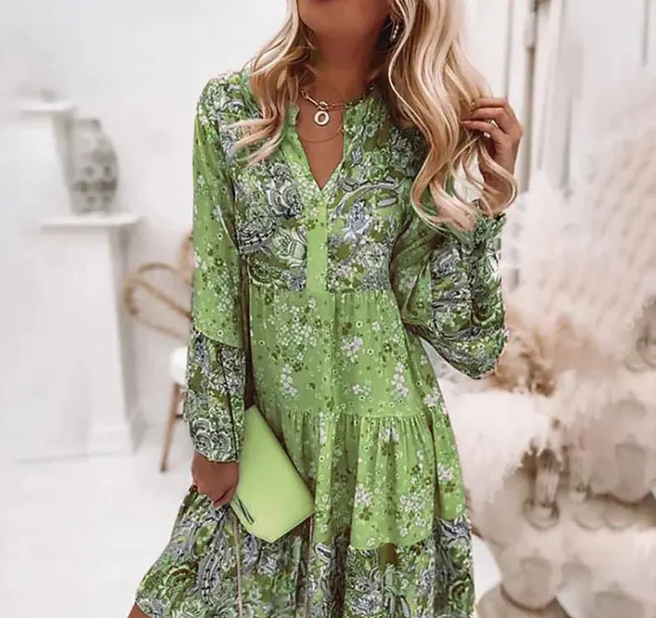 Flirty Flare Printed Dress