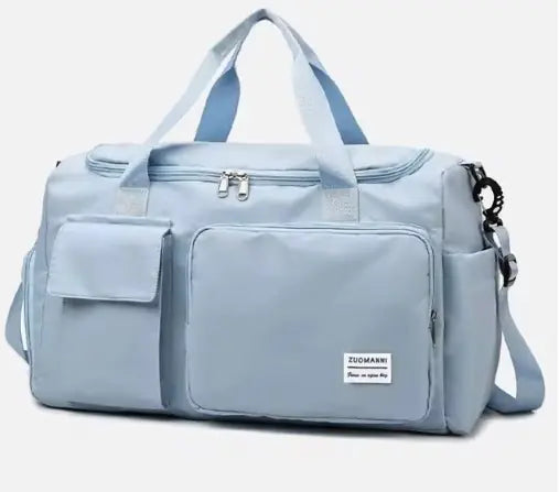 Stylish Versatile Lightweight Carry On Duffel Tote Bag with Dry Wet Separation Pocket, Travel Weekender Bag for Women and Men with Shoe Compartment
