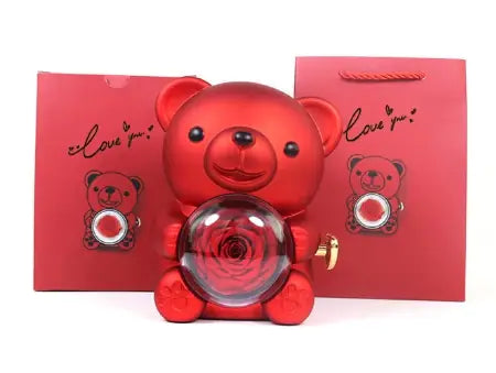 Everlasting Rose & Teddy Bear Gift Set