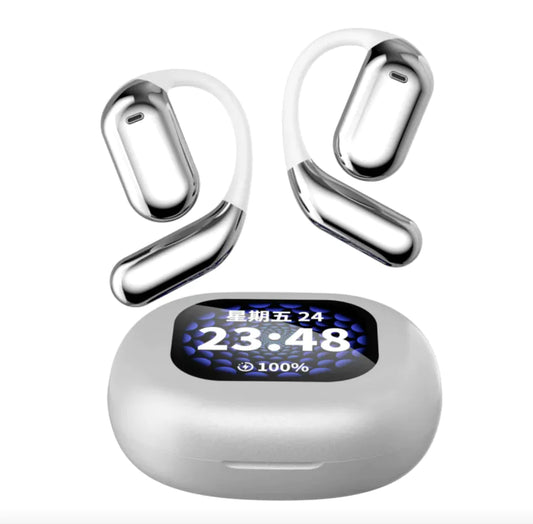 High-Quality Ear-Mounted Bluetooth Headset with LED Display