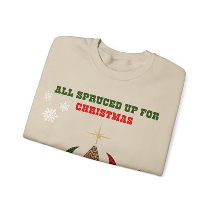 All Spruced Up – Funny Christmas Tree Sweatshirt