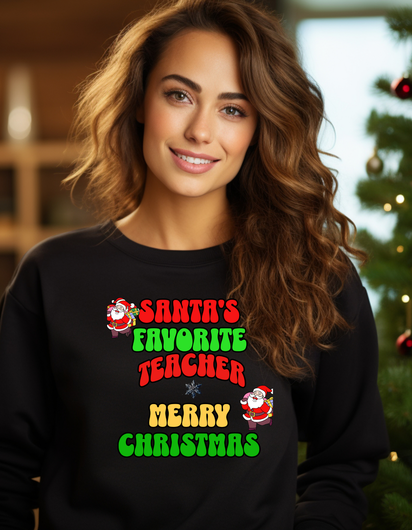 Santa’s Favorite Teacher – Festive Holiday Shirt