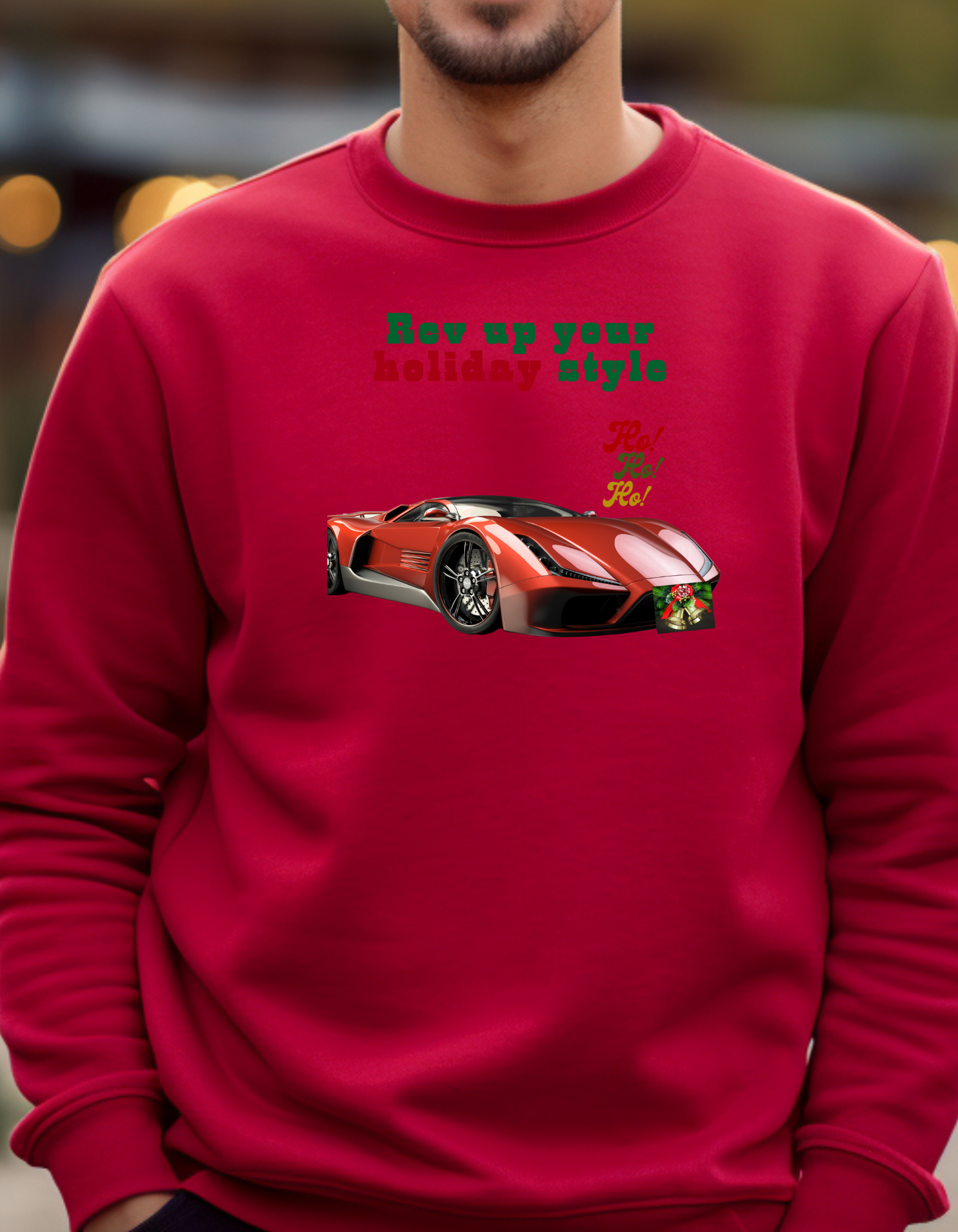 🚗🎄Fast & Festive – European Luxury Car Christmas Sweatshirt🚗🎄