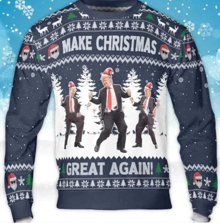 Cozy Festive Christmas Sweater -Make Christmas Great Again