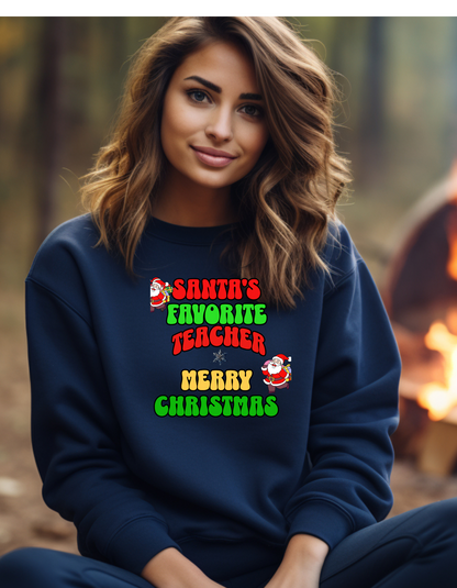 Santa’s Favorite Teacher – Festive Holiday Shirt