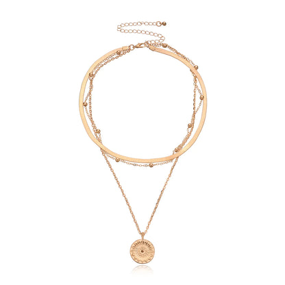 Versatile and Trendy Coin letter Layered Necklaces