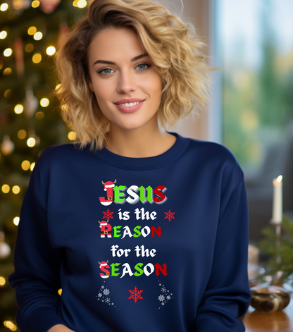 Jesus Is the Reason – Faith-Filled Christmas Sweatshirt