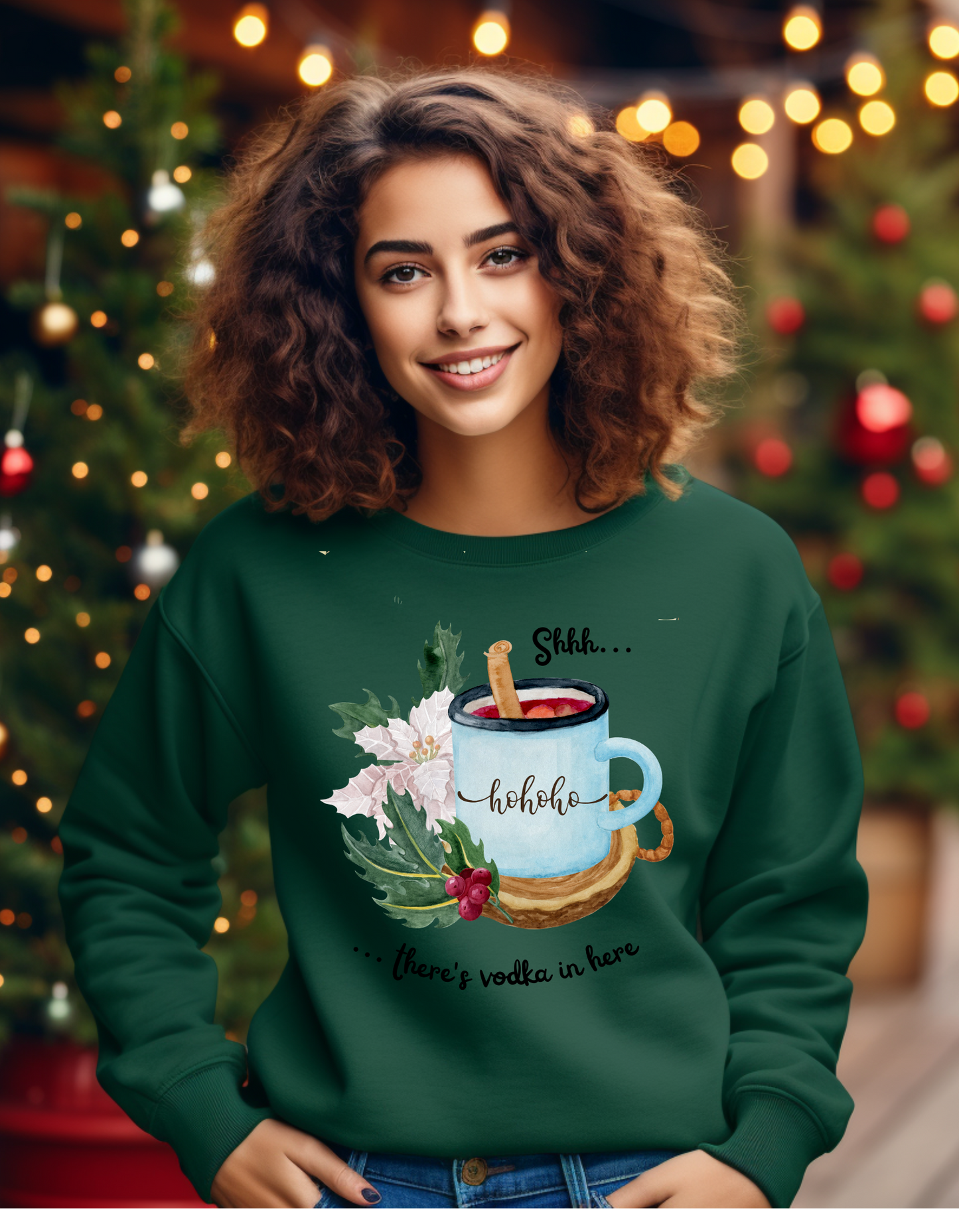Shh.. there is vodka in here. Festive Vodka Sweatshirt for Cozy Gatherings