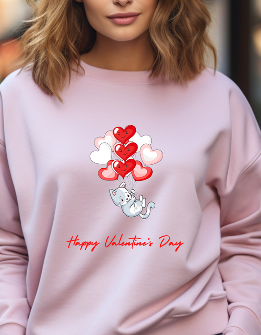 Valentine's Cat Sweatshirt