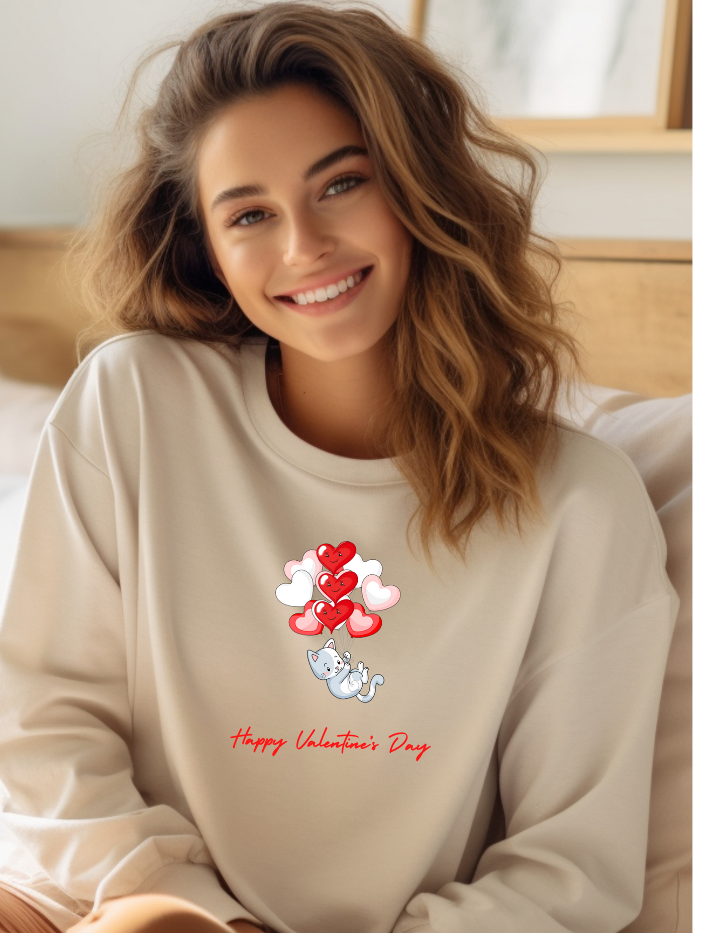 Valentine's Cat Sweatshirt