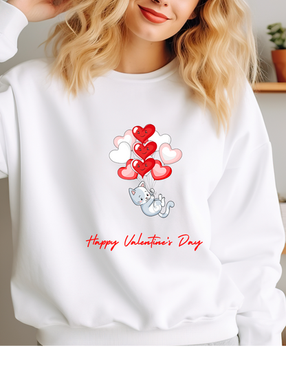 Valentine's Cat Sweatshirt