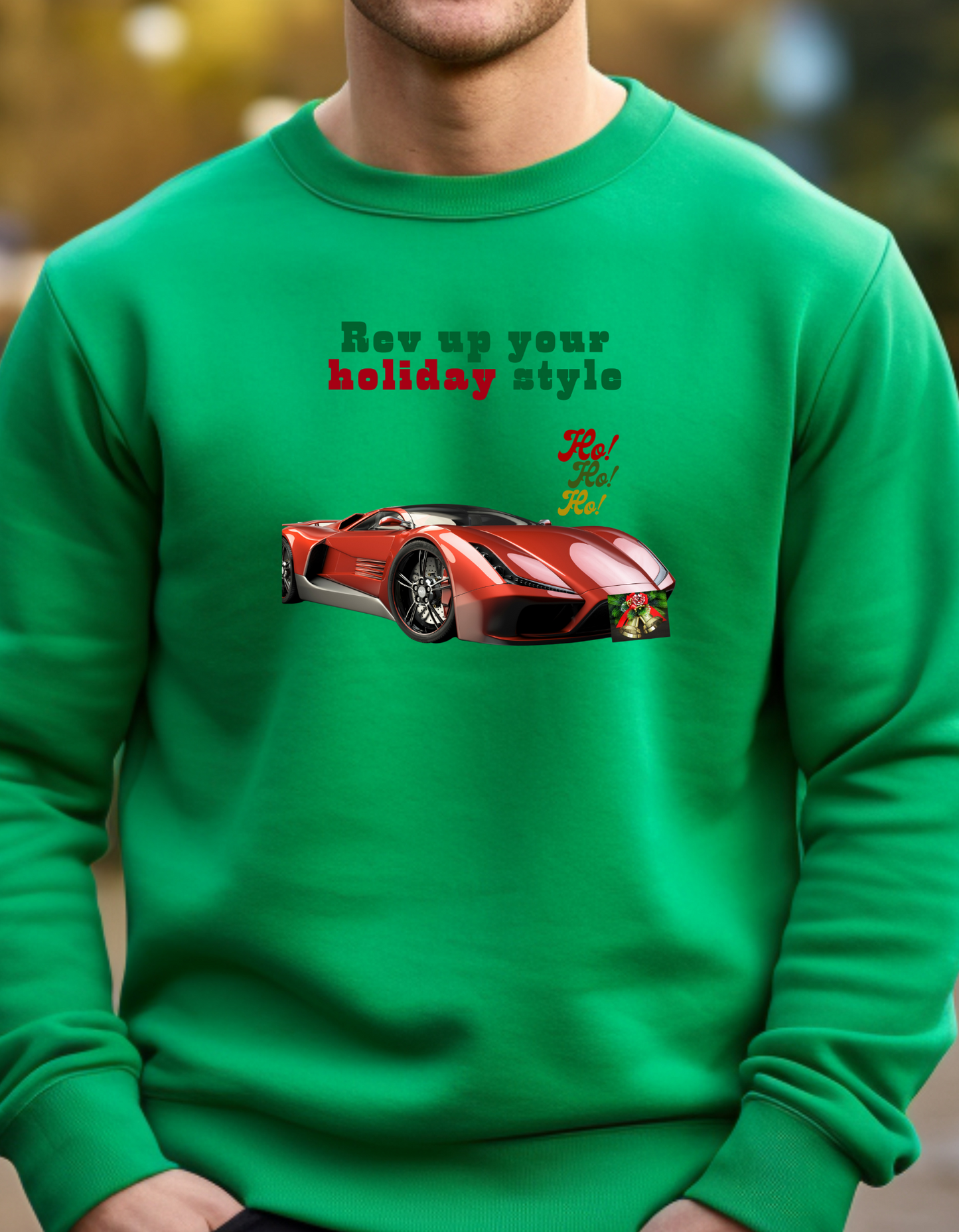 🚗🎄Fast & Festive – European Luxury Car Christmas Sweatshirt🚗🎄