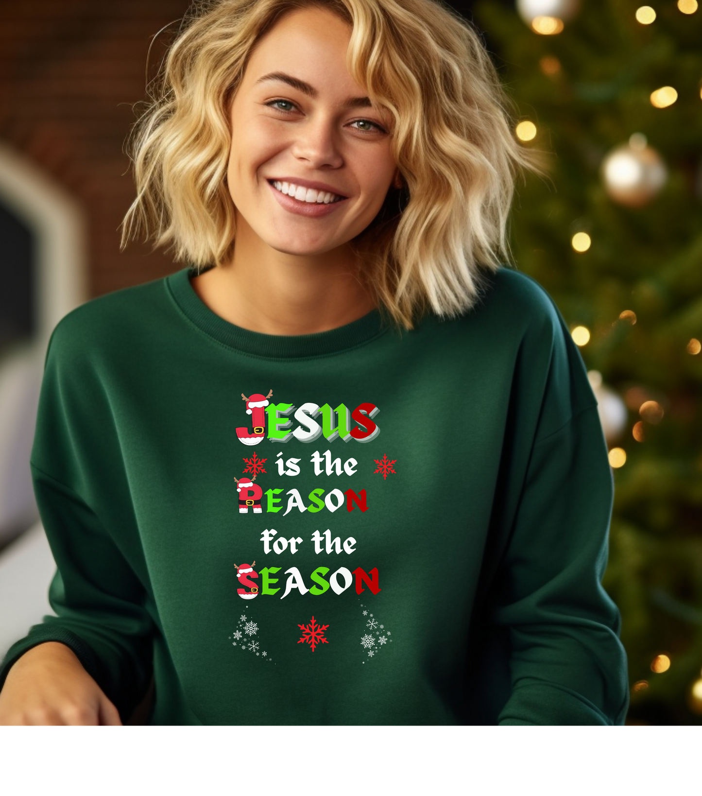 Jesus Is the Reason – Faith-Filled Christmas Sweatshirt