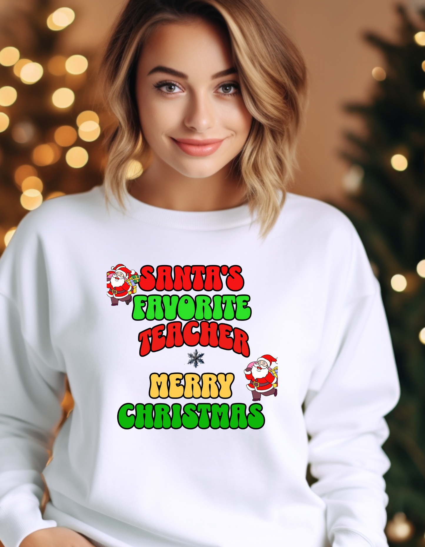 Santa’s Favorite Teacher – Festive Holiday Shirt