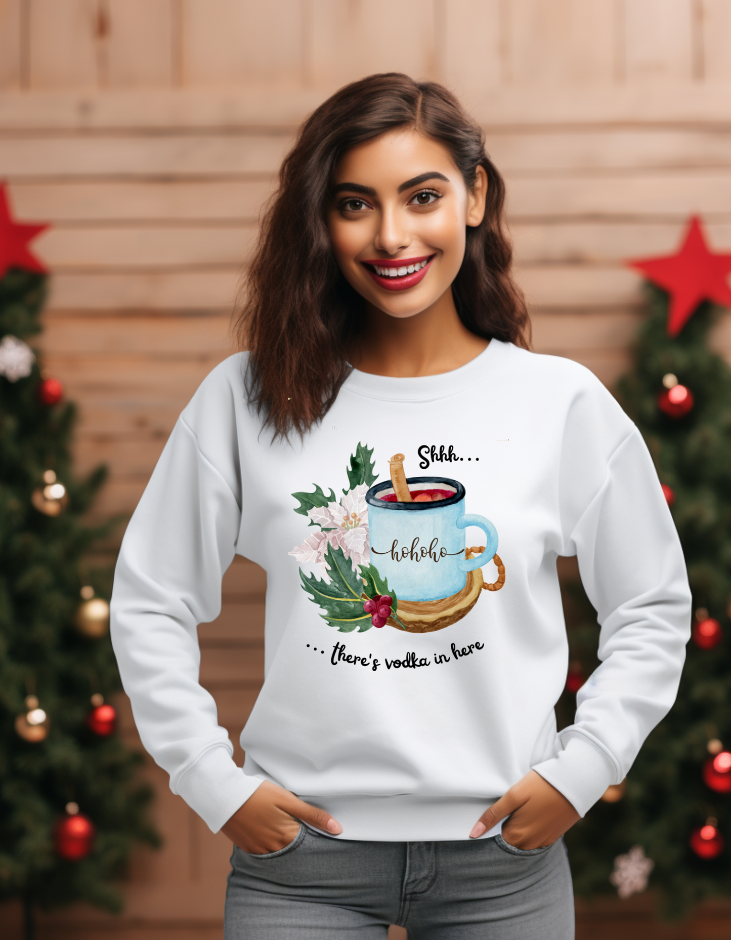 Shh.. there is vodka in here. Festive Vodka Sweatshirt for Cozy Gatherings